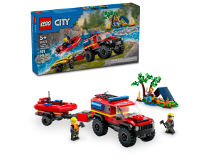 LEGO CITY 4x4 Brandweerauto met reddingsboot 60412